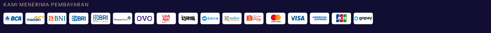 Metode pembayaran yang ditampilkan pada referensi storefront