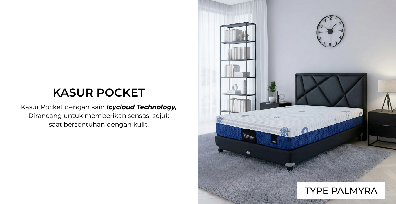 Koleksi kasur pocket terbarik American Pillo dengan desain premium untuk tidur nyaman